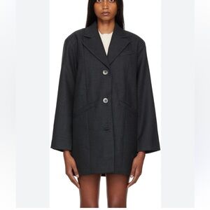 GANNI Single Breasted Oversized Blazer